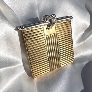 1950's Volupe - Compact & Mirror - Gold and Rhinestones